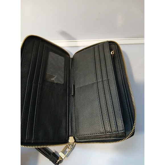 Steve Madden Black Quilted Convertible Fanny Pack Belt Bag & Matching Wallet Set - Picture 9 of 10